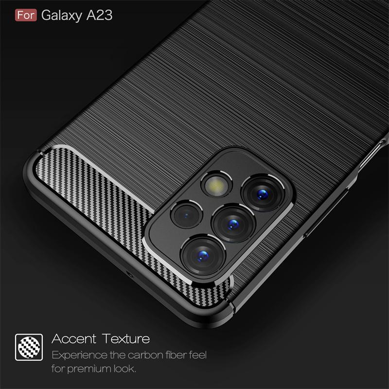 Für Samsung Galaxy A33 A53 A73 5G Hülle Matte Weiche TPU Kohlefaser Handyhüllen Für Galaxy A13 A23 A 33 53 73 2022 Rückseite