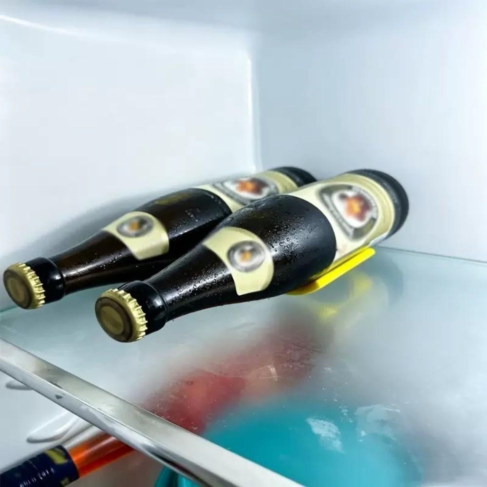 Space-Saving Beverage Can Holder Anti-Roll Fridge Bottle Rack Kitchen Organization