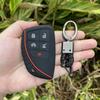 For Buick Envision S Plus Chevrolet Suburban Tahoe GMC Yukon Sierra 1500 Denali 5 Buttons Silicone Car Key Cover Case Keychain