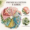 Tecido de Sarja de Algodão Estampado Floral para Patchwork e Quilting, Material de Costura DIY para Roupa de Cama e Artesanato