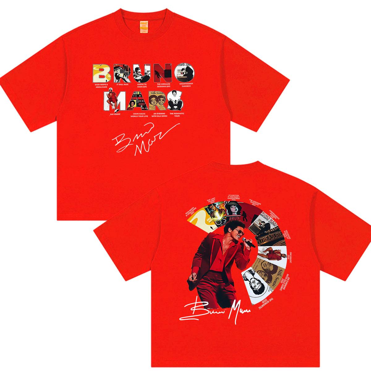 

Bruno Mars The RoUnisextic Tour 2026 Fans Graphic T Shirts Unisexs Hip Hop Limited Fashion Cotton Short Sleeve Tshirt Y2k Streetwear S
