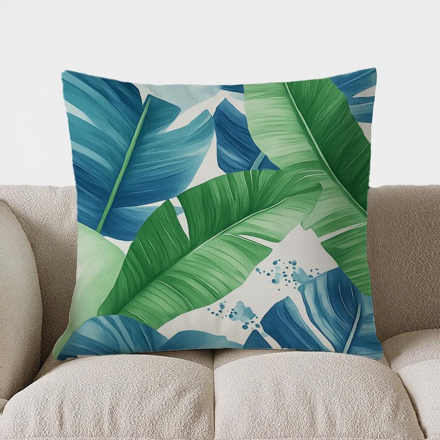 

Home Decor Tropical Banana Leaf Pattern Throw Pillow Pattern Cushion Cover Suitable For Sofa Bedroom Car Pillow Cover 40x40cm