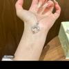 Women Chinese Style Koi Peace Buckle Clavicle Pendant Necklace Gift For Mom