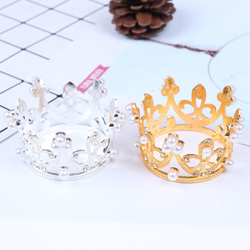 Crown Princess Topper Pearl Hair Ornaments For Wedding Birthday Party