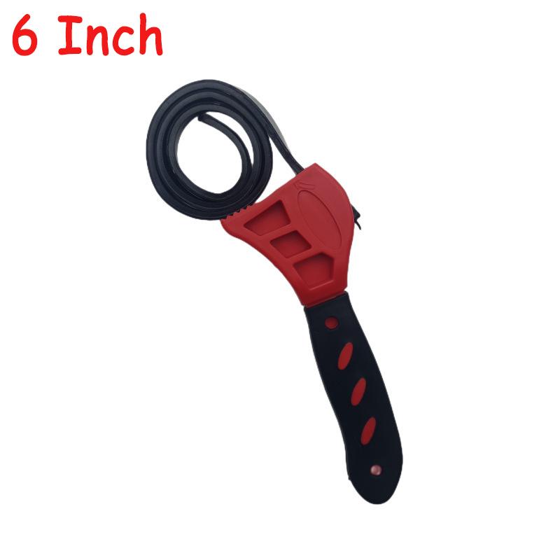 6inch 8inch Belt Wrench Adjustable Oil Filter Jar Opener Pipe Multifunctional Puller Strap Spanner Cartridge Disassembly Tool