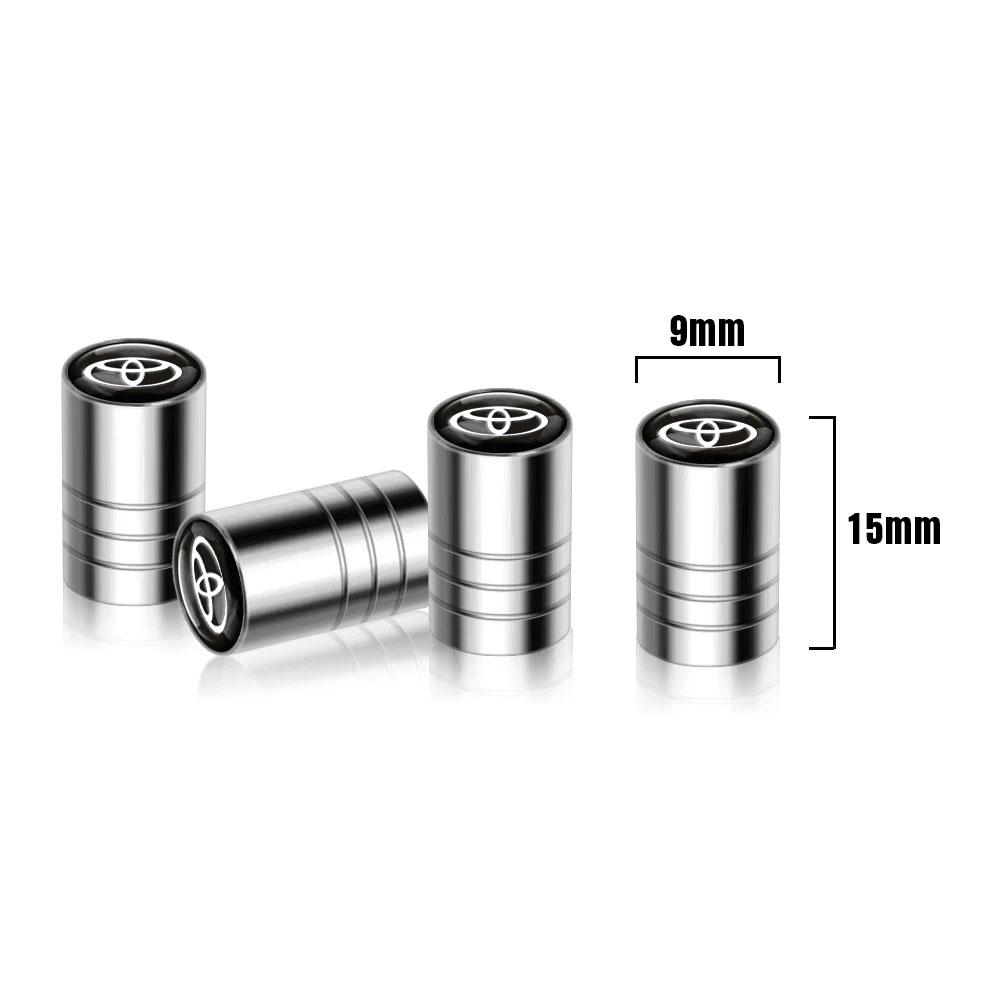 4Pcs Car Wheel Tire Valve Caps Air Stem For Toyota C-hr Rav4 Yaris Hilux Avensis Prius Auris Corolla Cross Tyre Plug Accessories