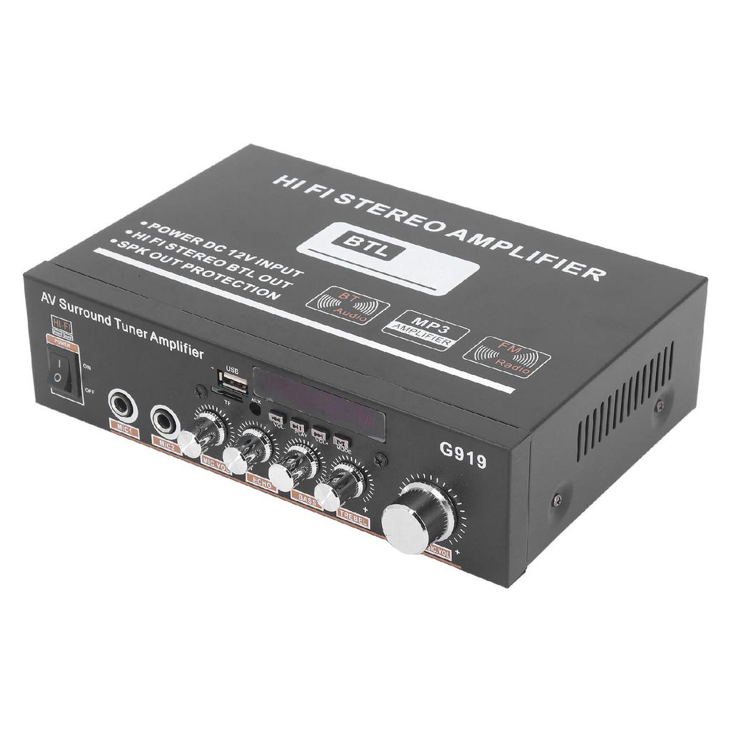 Bluetooth Power Amplifier HiFi Stereo Sound Digital Home Bluetooth Amplifier for Car Home Bar Party