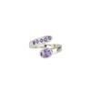 Amethyst Sterling Silver Ring: Faceted Gemstone, Open Design