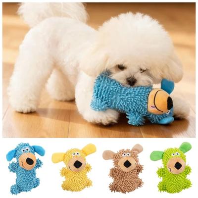Durable Cartoon Squeaky Dog Bite-resistant Wear-resistant Cleaning Tooth Chew Soft Portable Pet Chew Relieve Boredom