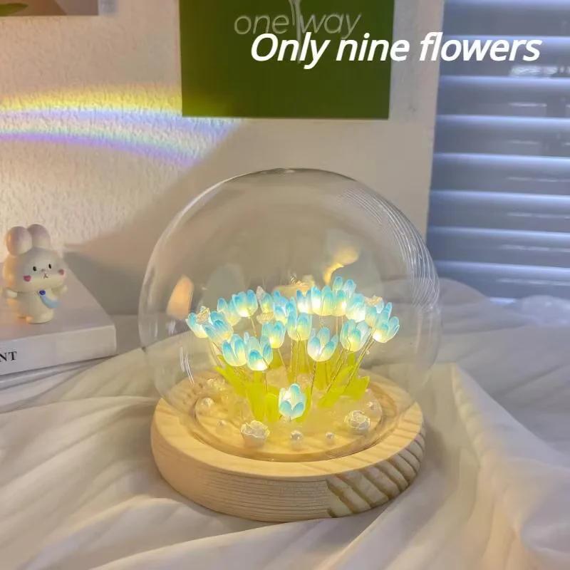 LED DIY Mini Tulip Craft Kit – Cute Decorations for Home, Birthday Gifts, Perfect for Girls, Family, Friends, Kids, and Christma