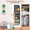 2025+ Over Door Wrapping Paper Organizer Storage with 3 Removable Drawers & Side Pockets - Dual Use Design with Elastic Straps