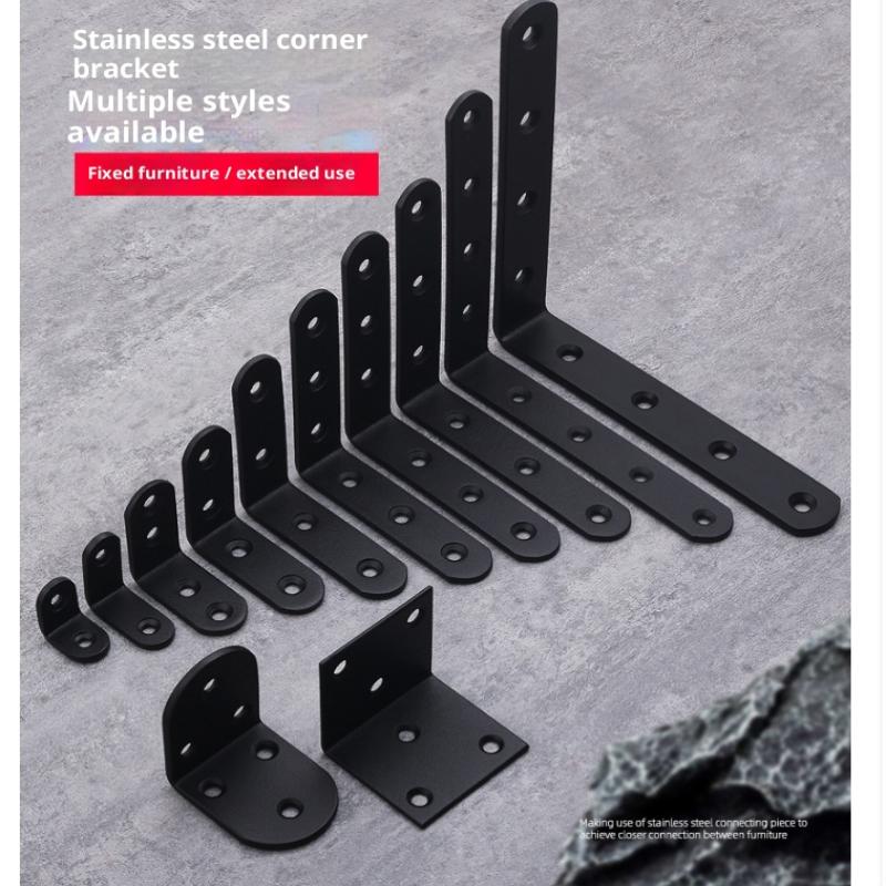 10/20Pcs Angle Bracket Stainless Steel Right Shelf Support Corner Bracket 90Fahrenheiturniture L/I Shape Bracket