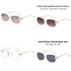 2025 Winter Unisex Frameless Color Shift Sunglasses With Uv400 For Street Style And Parties