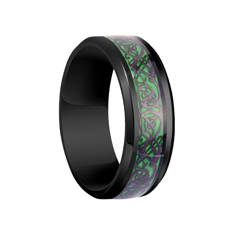 24 New Dragon Pattern Men's Ring – Trendy and Popular Design