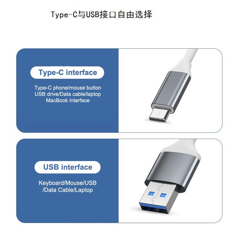 Mini Usb Type C Hub 4Port Adapter Usb3.1Multi Splitter 4In1 Docking Station Ultraslim Superspeed Aluminum For Computer Laptop Pc