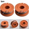 2 Pcs Spool & Line For POWERBASE N0F-GT-300/20-E For Strimmer Trimmer