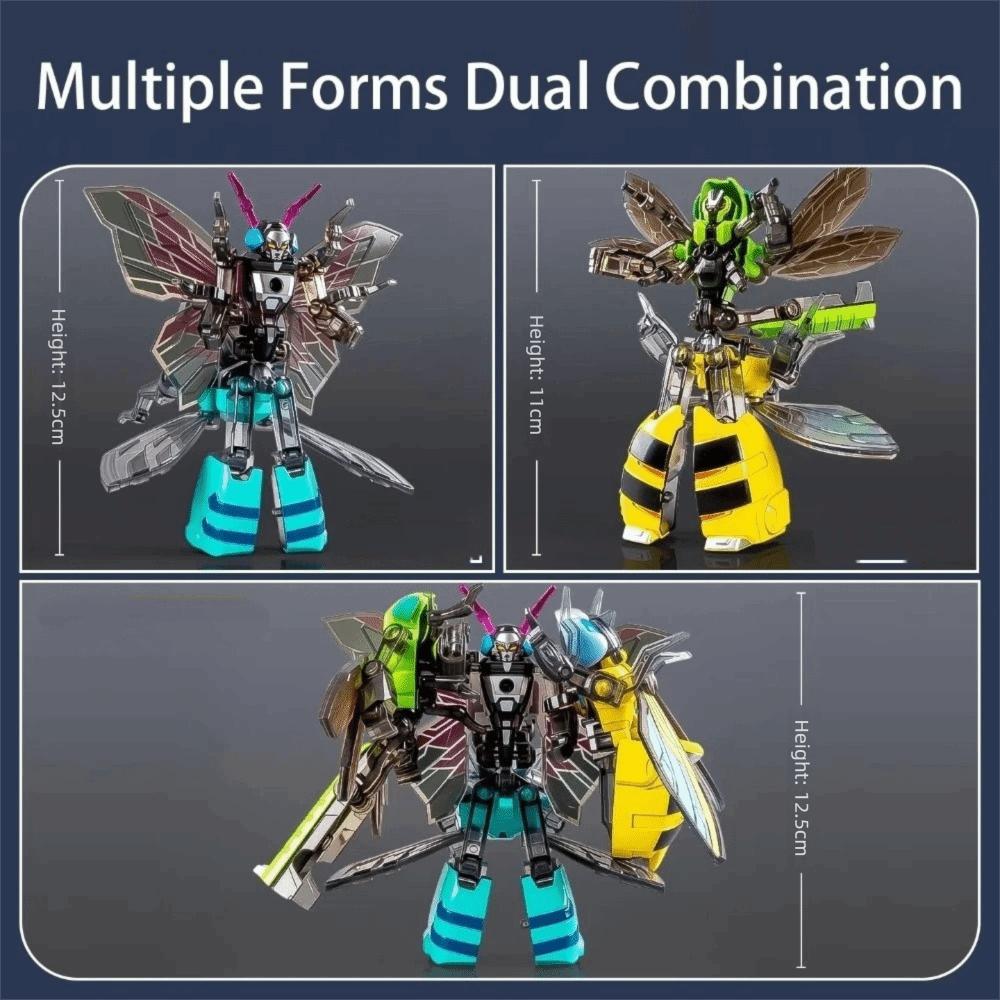 Zinc Zinc Alloy Material Insect Transformer Mecha Toy Double Combination Action Figure Creative Toy