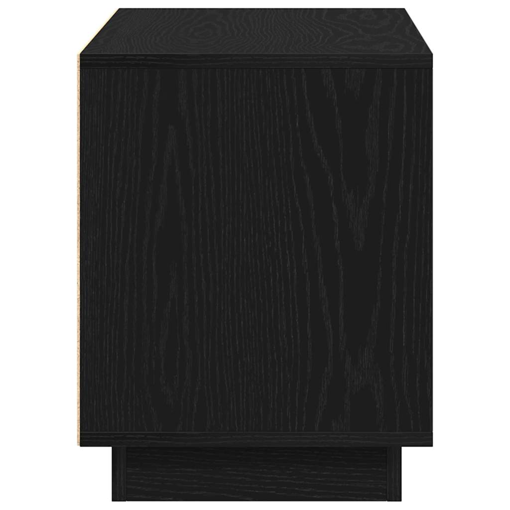 TV Cabinet in Black Oak Look 80 x 35 x 45 cm Engineered Wood
