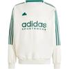 Adidas M Tiro Fl Crew Retro Logo Letter Print Round Neck Long Sleeve Sweatshirt Men Sweatshirt Off-White IW5945