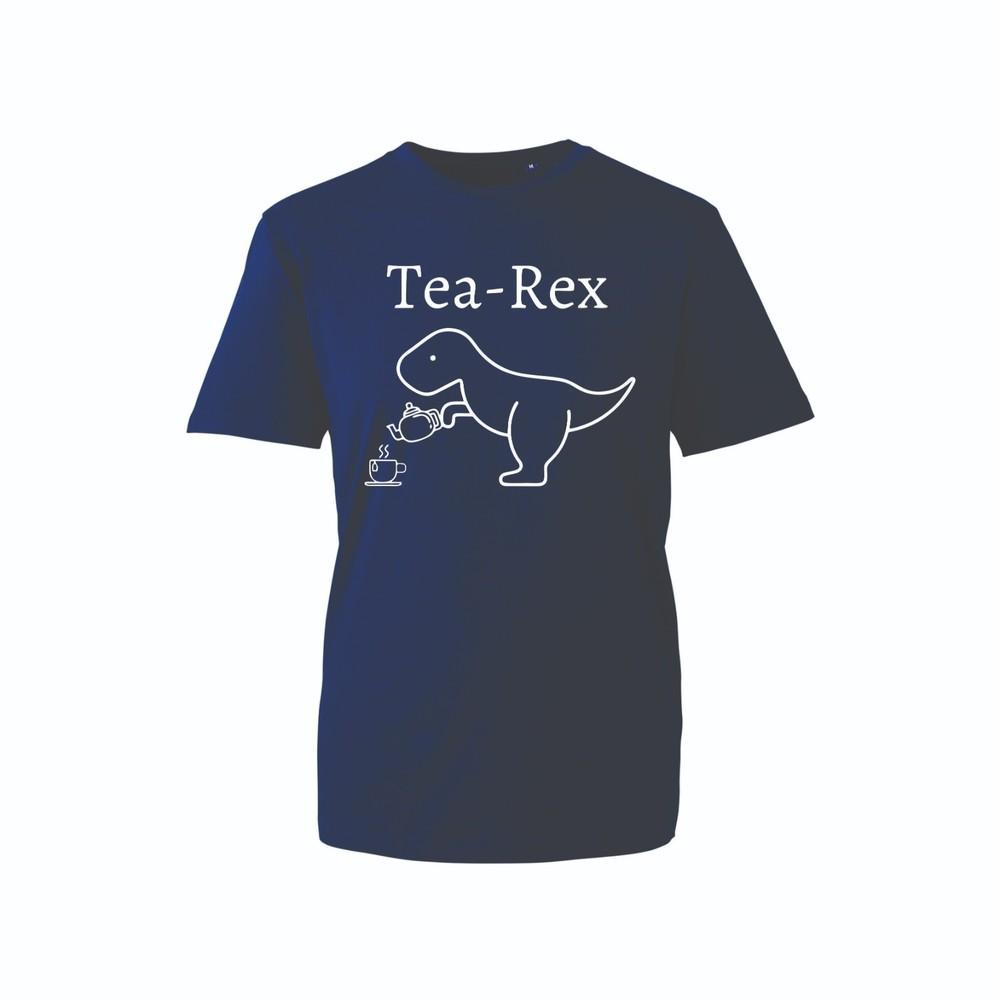 Tea Rex TShirt Funny Dinosaur Drinking Tea Graphic Pun Tee Novelty Gift Unisex S