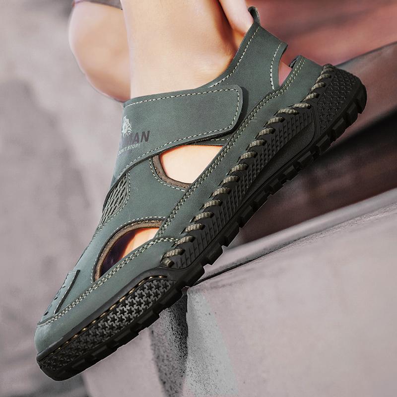 Summer Outdoor Men's Sandals Non-slip Men's Casual Sneakers Comfortable Beach Sandals Plus Size Men's Breathable Wading Sandals