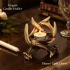 Metal Candle Holder for Dining Table Homeowners Rustic Deer Antler Taper Stand Vintage Centerpiece Christmas Wedding Decor