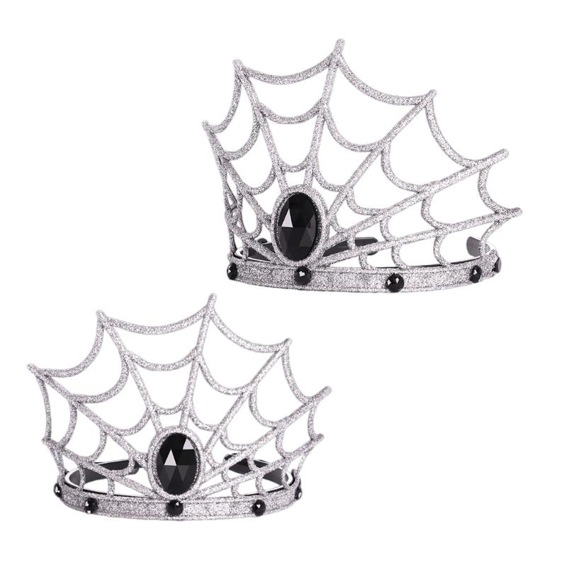Queen Tiaras Hairhoop Crowns Headband for Parties Women Spiderweb Headband for Cosplay Costume