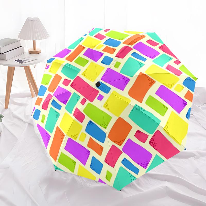 1pc Colorful PatternAutomatic Open/close Folding Umbrella, Compact Portable Travel Umbrella, Perfect Birthday/Holiday, Cute Umbrella y016
