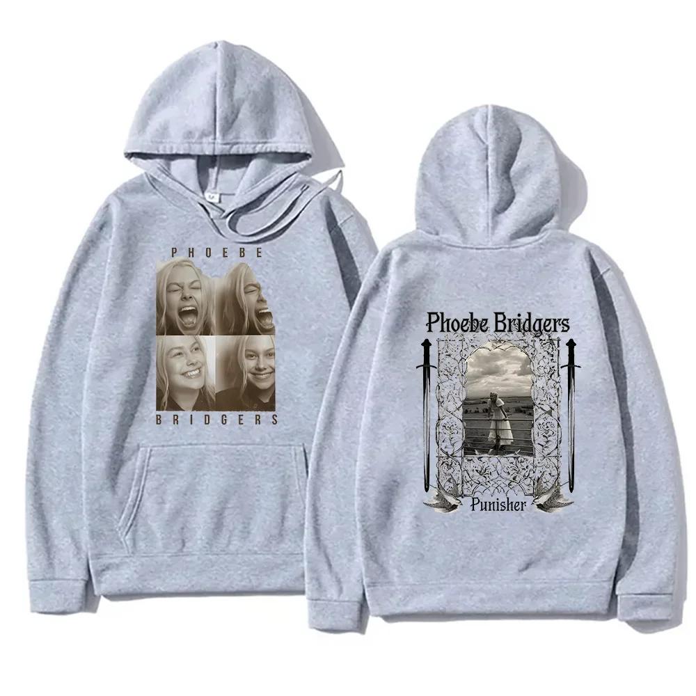 Fashion Women Casual Hoodies Phoebe Bridgers Indie Folk Sweatshirts Unisex with Pocket Hoody Oversized Versatile Soft Pullovers