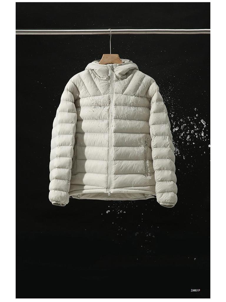 2025 Autumn/Winter Gold Label Men's Lightweight Tech P Hooded Jacket - Windproof, Water-Repellent, Warm Cotton