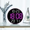 Modern Digital Wall Clock Remote Controlled 5-Level Adjustable Brightness 12inch Large Screen Wall Clock for Offices