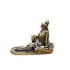 Brass Desktop Decoration Tea Pet Small Sitting Statue Classical Beauty Home Craft Ornament