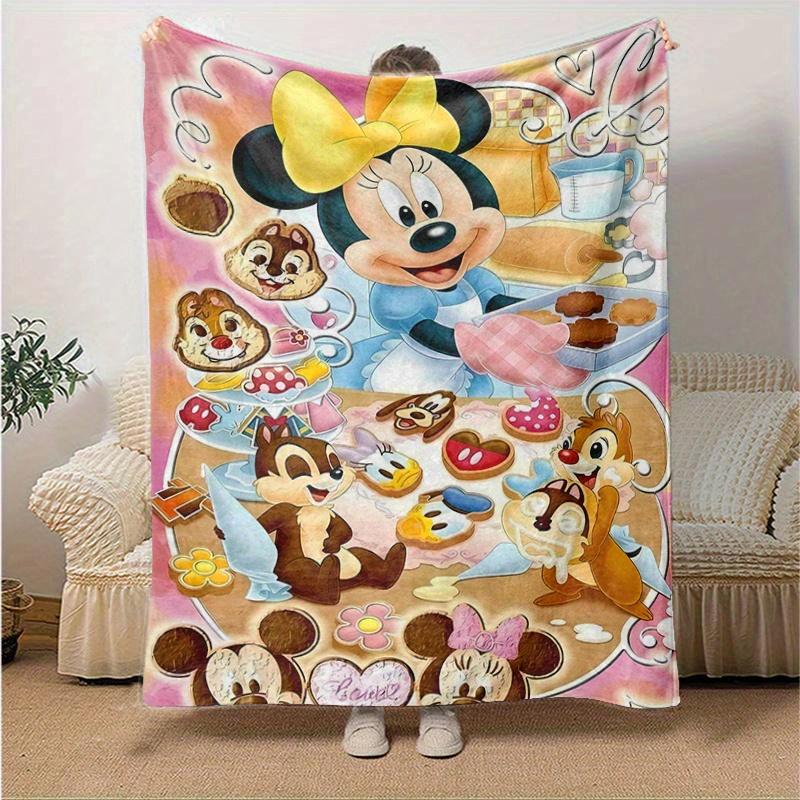 

1pc, Minnie and Friends (5) Home Decor Blanket: A Cozy Flannel Throw for Bedroom, Living Room, Travel, Camping, Car, Beach, Office Naps, Perfect Gift 130x150cm