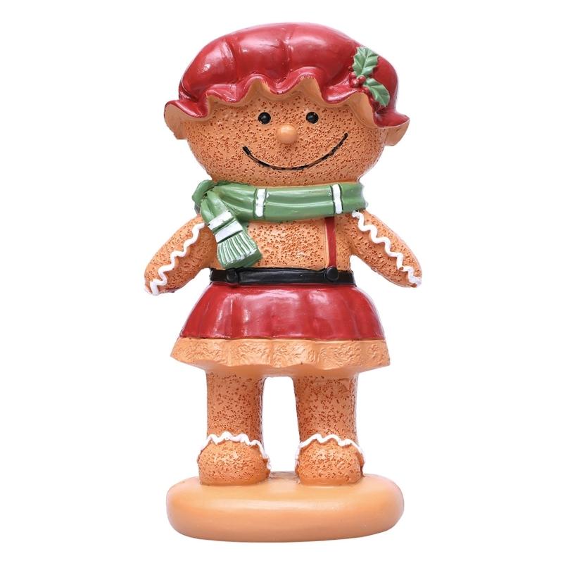 Christmas Decorations Cartoon Gingerbreads Man Figurines Statue Sculptures Table Ornament Christmas Party Home Decors