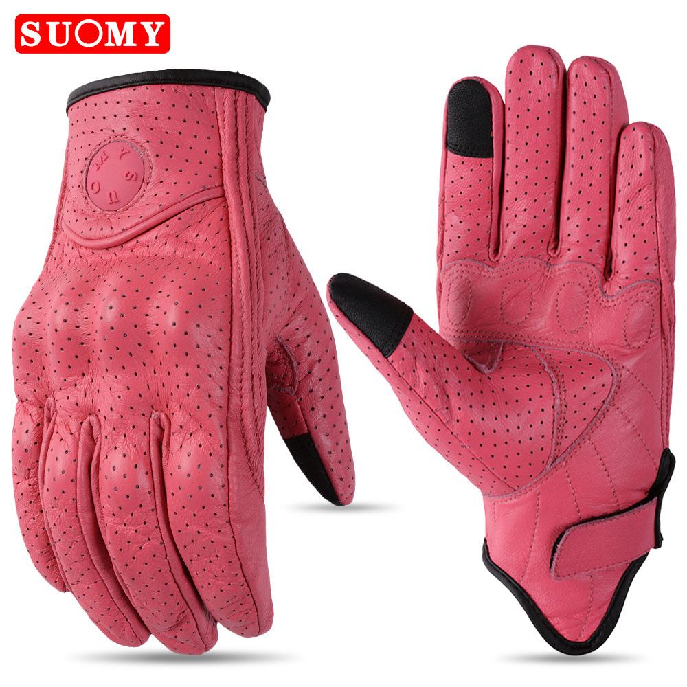 

Мотоциклетные кожаные противоударные перчатки S