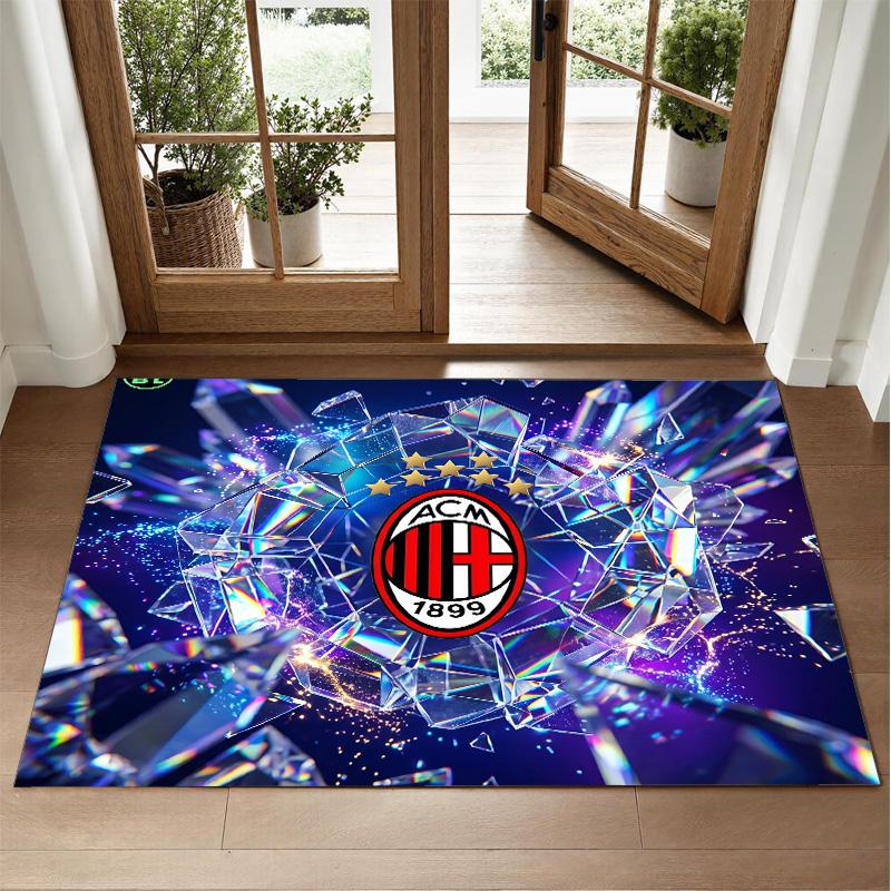 AC Milan Design Crystal Velvet Rug Soft Decorative Mat for Bedroom Entrance