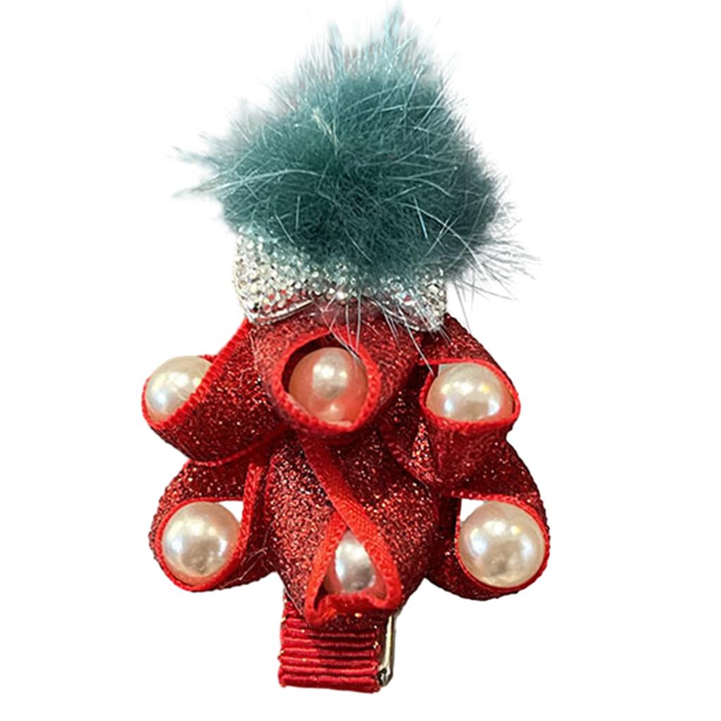 Cute Christmas Tree Hairpins Hot Girls Glitter Christmas Tree Hair Clip Festival Hair Clip for Woman Ponytail Hair Clip