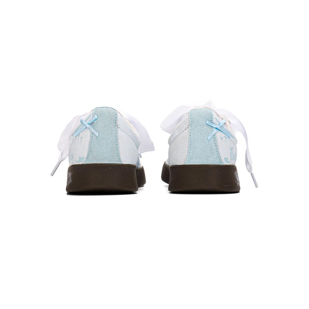 adidas VL COURT 2.0 Butterfly Dancing Abrasion Resistant Low Top Skateboard Shoes Unisex Light Blue HQ1802(Team1337-)