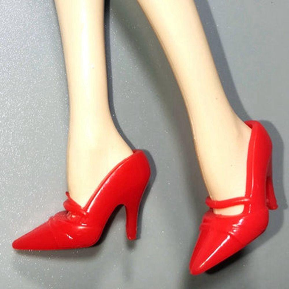 Plastic Fashion Foot Length 2.2cm Doll Shoes High Heels Shoes Accessories 1/6 Dolls Boot