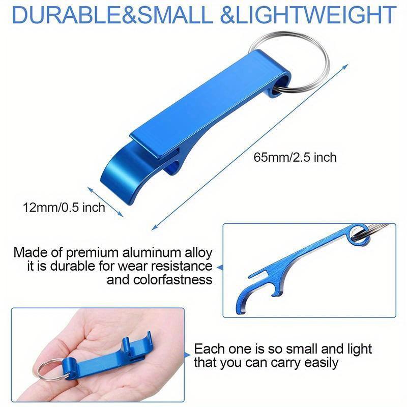 Single Creative Personalized Beer Bottle Opener Keychain | Rectangular Multi-Functional Tool, Multi-Color Available, Portable