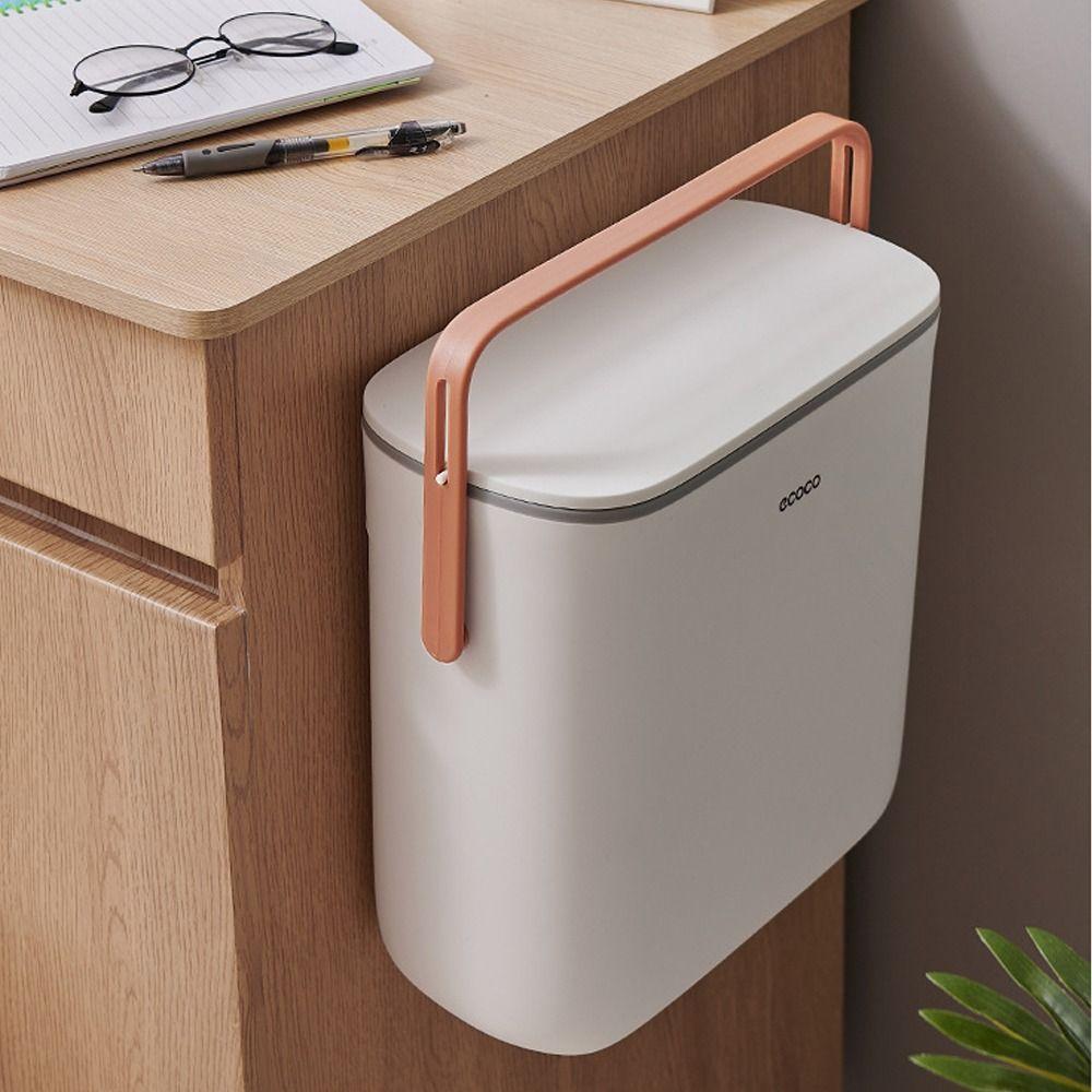 Waterproof Hanging Trash Bin Space-Saving Kitchen Compost Bin Wall-Mounted Trash Can  Bathroom
