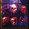Halloween Horror Skull Head Blood Palm Print Home Atmosphere Decoration Glass Window Static Window Stickers