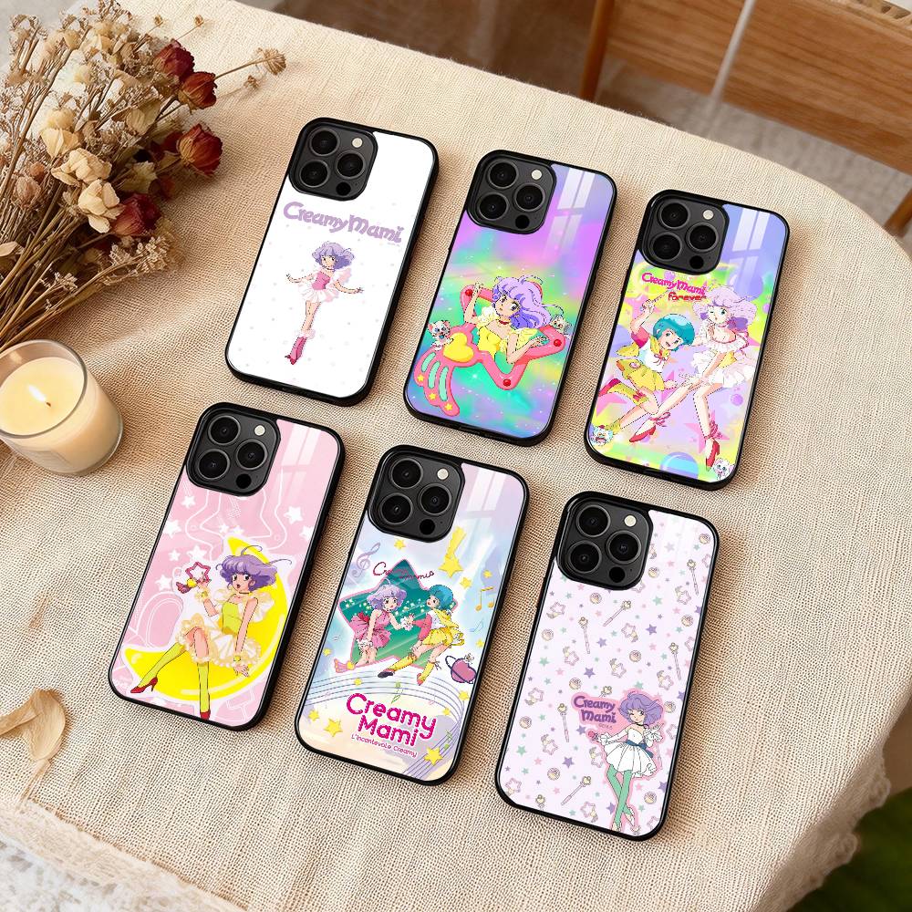 Magical Angel Creamy M-Mami Phone Case For iPhone 17 16 15 14 13 12 Pro Max Plus for Magsafe Mirror Wireless Magnetic Cover