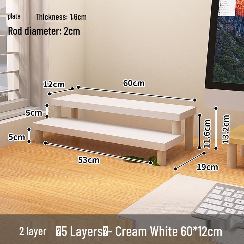 Desktop Ladder-Style Solid Wood Flower Stand for Small Plants and Succulents