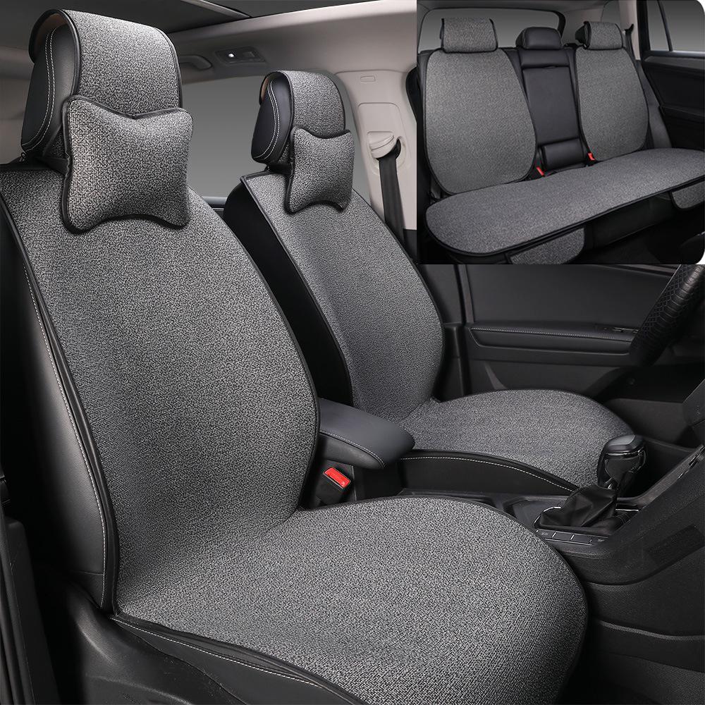 Universal Cotton Linen Car Seat Cushion for Buick Excelle, Regal, LaCrosse, Excelle GT, Encore - All Seasons.