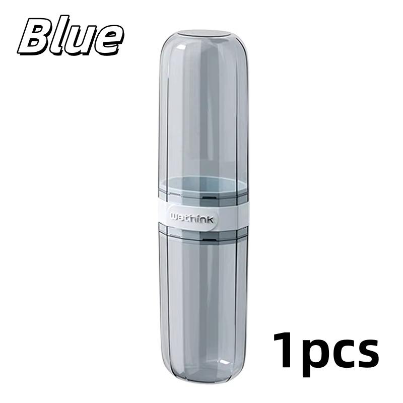 1pcs Toothbrush Storage Box Three-In-One Transparent Portable Toothbrush Case Mouthwash Cup Travel Supplies Plastic Storage Boxs