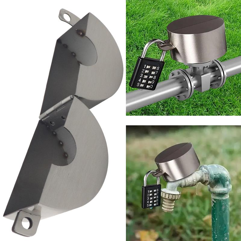 Outdoor Garden Protection Faucet Padlock Outdoor Faucet Lock Cover Stainless Steel Faucet Lock Set Anti-theft Safety