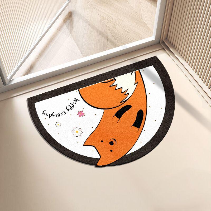 Soft Diatom Mud Floor Mat Fresh Semi-round Cartoon Special-shaped Bathroom Floor Mat Household