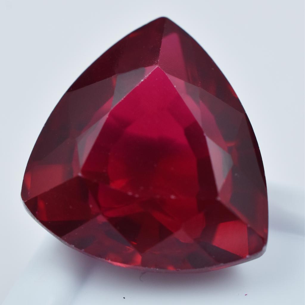 Natural Red Ruby Loose Gemstone 11.05 Ct Trillion Cut for Jewelry Making and Gem Collections