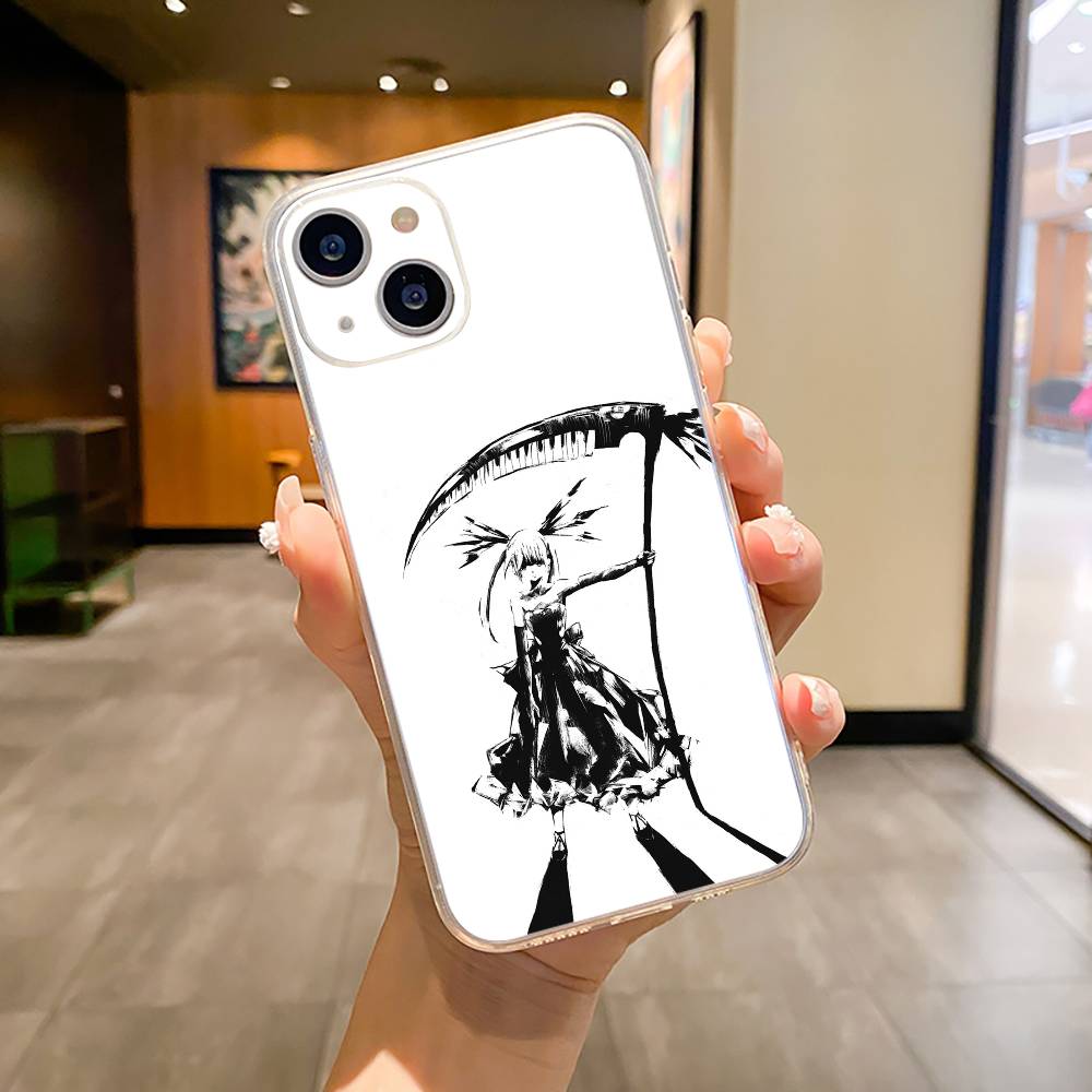 Anime-S-Soul -E-Eater Phone Case For iPhone17,16,15,14,13,12,Pro Max,16/15/14 Plus XS Soft Silicone Transparent Cover